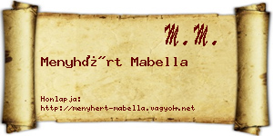 Menyhért Mabella névjegykártya